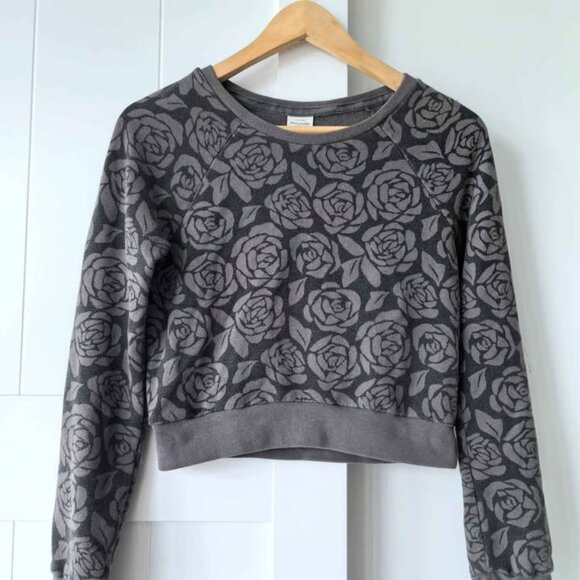 Abercrombie & Fitch Floral Cropped Sweatshirter – Size XS - Picture 2 of 4